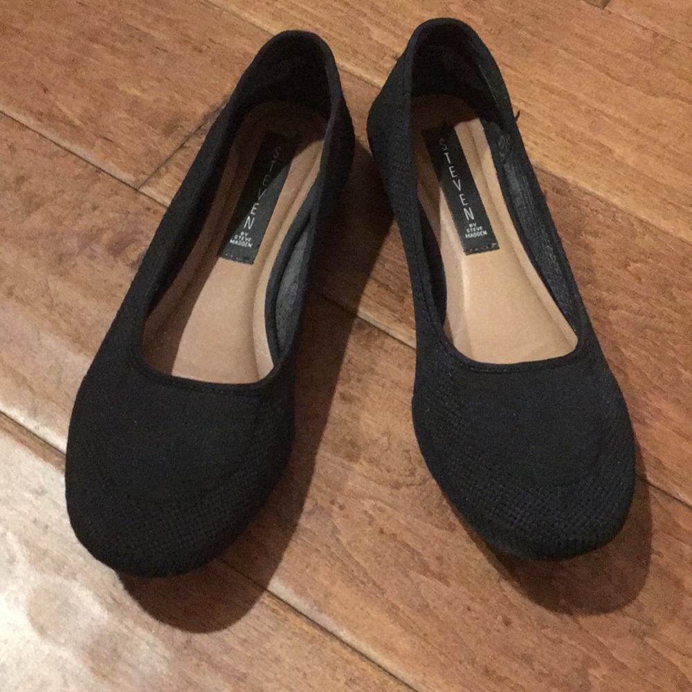Black Knit Flats
